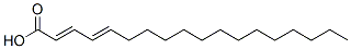(2E,4E)-octadeca-2,4-dienoic acid 结构式