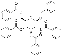 BENZYL-2-BENZAMIDO-3,4,6-TRI-O-BENZOYL-2-DEOXY-BETA-D-GLUCOPYRANOSIDE 结构式