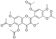 2',5,5',6-Tetrakis(acetyloxy)-3,4',7-trimethoxyflavone 结构式