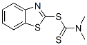 Dimethyldithiocarbamic acid benzothiazole-2-yl ester 结构式