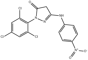 1-(2,4,6-三氯苯基)-3-(硝基苯胺)-2-吡唑啉-5-酮 结构式