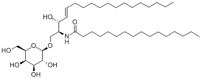 D-GALACTOSYL--1,1' N-PALMITOYL-D-ERYTHRO-SPHINGOSINE 结构式