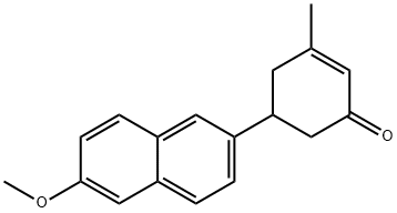 5-(6-甲氧基-2-萘基)-3-甲基-2-环己烯-1-酮 结构式