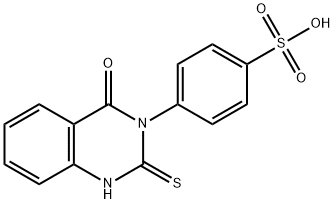 4-(1,4-DIHYDRO-4-OXO-2-THIOXO-3(2H)-QUINAZOLINYL)BENZENESULPHONIC ACID 结构式