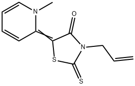 5-(1-甲基-2(1H)-吡啶亚基)-3-(2-丙烯基)-2-硫代-4-噻唑烷酮 结构式