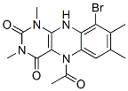 Benzo[g]pteridine-2,4(1H,3H)-dione,  5-acetyl-9-bromo-5,10-dihydro-1,3,7,8-tetramethyl- 结构式