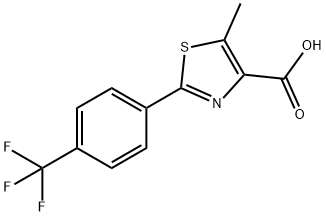 5-甲基-2-[4-(三氟甲基)苯基]-4-噻唑羧酸 结构式