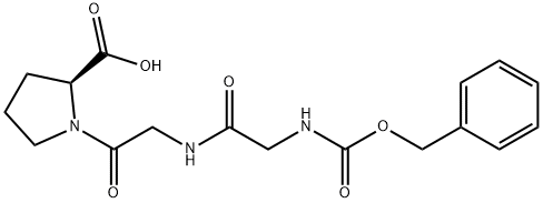 ((苄氧基)羰基)甘氨酰甘氨酰-L-脯氨酸 结构式