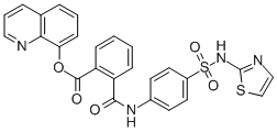 8-quinolyl 2-[[[4-[(thiazole-2-ylamino)sulphonyl]phenyl]amino]carbonyl]benzoate  结构式