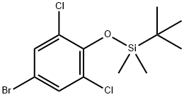 4-BROMO-O-(T-BUTYLDIMETHYLSILYL)-2,6-DICHLOROPHENOL 结构式