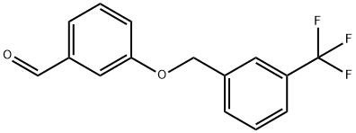 3-{[3-(三氟甲基)苄基]氧基}苯甲醛 结构式