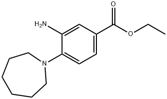 3-氨基-4-(氮杂环庚烷-1-基)苯甲酸乙酯 结构式