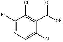 2-溴-3,5-二氯吡啶-4-羧酸 结构式