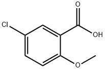 5-氯-2-甲氧基苯甲酸 结构式