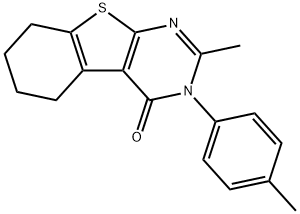 5,6,7,8-Tetrahydro-2-methyl-3-(4-methylphenyl)[1]benzothieno[2,3-d]pyrimidin-4(3H)-one 结构式