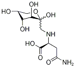 N-(1-脱氧-D-果糖-1-基)-L-天冬酰胺 结构式