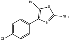 5-溴-4-(4-氯苯基)噻唑-2-胺 结构式