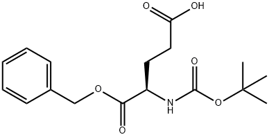 N-叔丁氧羰基-D-谷氨酸 1-苄酯 结构式