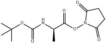 N-[(叔丁氧基)羰基]-D-丙氨酸 2,5-二氧代-1-吡咯烷基酯 结构式