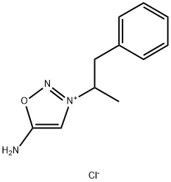 5-Amino-3-(1-methyl-2-phenylethyl)-2,3-dihydro-1,2,3-oxadiazol-2-ium chloride 结构式