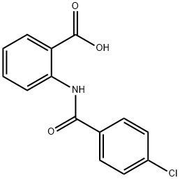 2-(4-氯苯甲酰胺基)苯甲酸 结构式