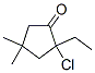 Cyclopentanone,  2-chloro-2-ethyl-4,4-dimethyl- 结构式