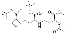 (2S,3S,3''S)-N-[3-(3-acetoxy-3-methoxycarbonylpropanamino)-3-tert-butoxycarbonylpropanyl]azetidine-2-carboxylic Acid tert-Butyl Ester 结构式