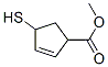 2-Cyclopentene-1-carboxylicacid,4-mercapto-,methylester(9CI) 结构式