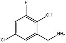 Phenol,  2-(aminomethyl)-4-chloro-6-fluoro- 结构式