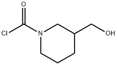 1-Piperidinecarbonyl chloride, 3-(hydroxymethyl)- (9CI) 结构式