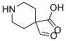 4-Piperidinecarboxylic acid, 4-formyl- (9CI) 结构式