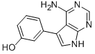 3-(4-amino-7H-pyrrolo[2,3-d]pyrimidin-5-yl)phenol 结构式