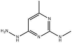 4(1H)-Pyrimidinone,6-methyl-2-(methylamino)-,hydrazone(9CI) 结构式