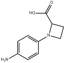1-(4-AMINOPHENYL)-2-AZETIDINECARBOXYLIC ACID 结构式