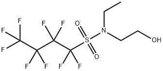 N-乙基-1,1,2,2,3,3,4,4,4-九氟-N-(2-羟乙基)-1-丁磺酰胺 结构式