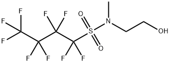1,1,2,2,3,3,4,4,4-九氟-N-(2-羟乙基)-N-甲基-1-丁磺酰胺 结构式