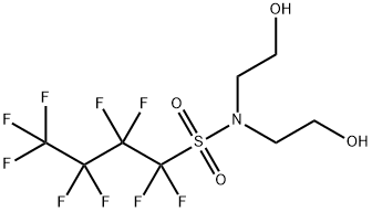 1,1,2,2,3,3,4,4,4-九氟-N,N-二(2-羟基乙基)丁烷-1-磺酰胺 结构式