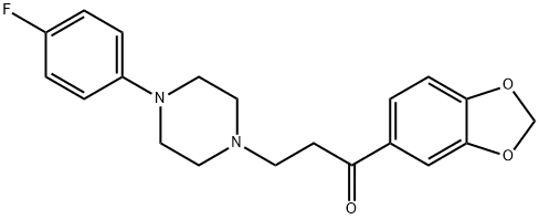 1-(1,3-BENZODIOXOL-5-YL)-3-[4-(4-FLUOROPHENYL)PIPERAZINO]-1-PROPANONE 结构式