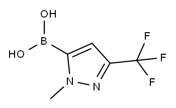 1-甲基-3-三氟甲基吡唑-5-硼酸 结构式