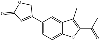 4-(2-乙酰基-3-甲基苯并呋喃-5-基)呋喃-2(5H)-酮 结构式