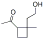 Ethanone, 1-[2-(2-hydroxyethyl)-2-methylcyclobutyl]- (9CI) 结构式