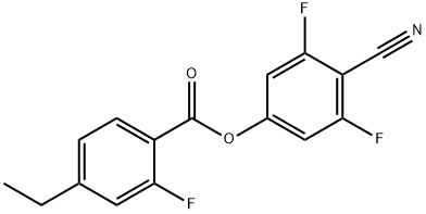 4-乙基-2-氟苯甲酸 4-氰基-3,5-二氟苯酯 结构式