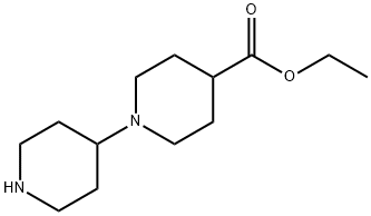 N-(4-哌啶基)-4-哌啶甲酸乙酯 结构式