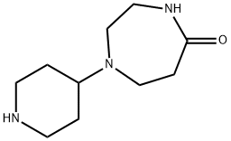 4-[1-(5-氧代-1,4-二氮杂环庚烷基)]哌啶 结构式
