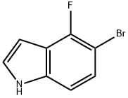 5-溴-4-氟吲哚 结构式