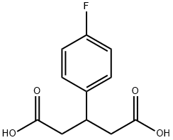 3-(4-氟苯基)戊二酸 结构式
