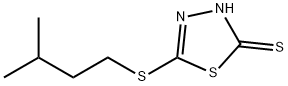 5-(3-甲基丁基硫代)-1,3,4-噻二唑-2-硫醇 结构式