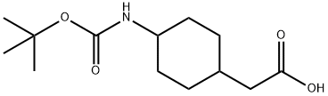 Cyclohexaneacetic acid, 4-[[(1,1-dimethylethoxy)carbonyl]amino]- (9CI) 结构式