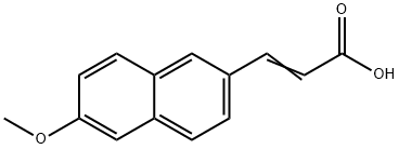 3-(6-甲氧基萘-2-基)丙烯酸 结构式