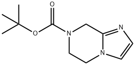 7-BOC-5,6,7,8-四氢咪唑并[1,2-A]吡嗪 结构式